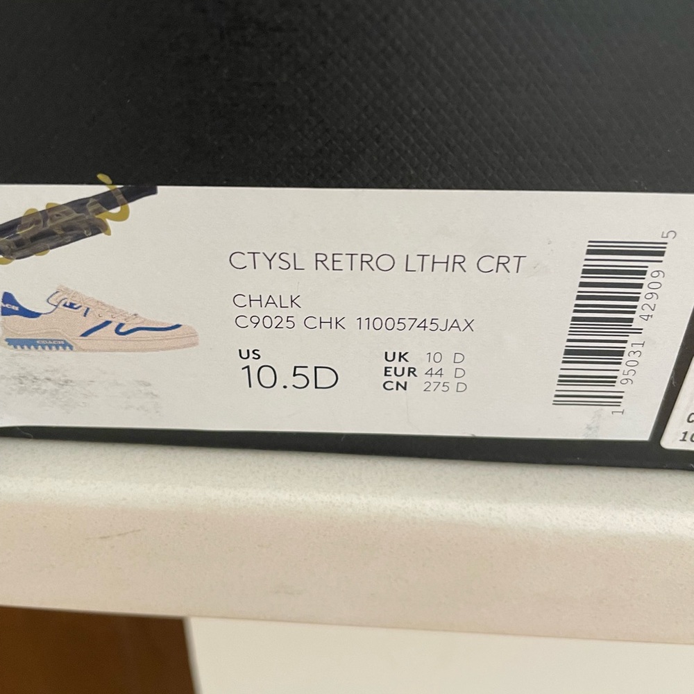 Brand new Coach sneakers 10.5 ctysl retro - color chalk - Picture 3 of 7